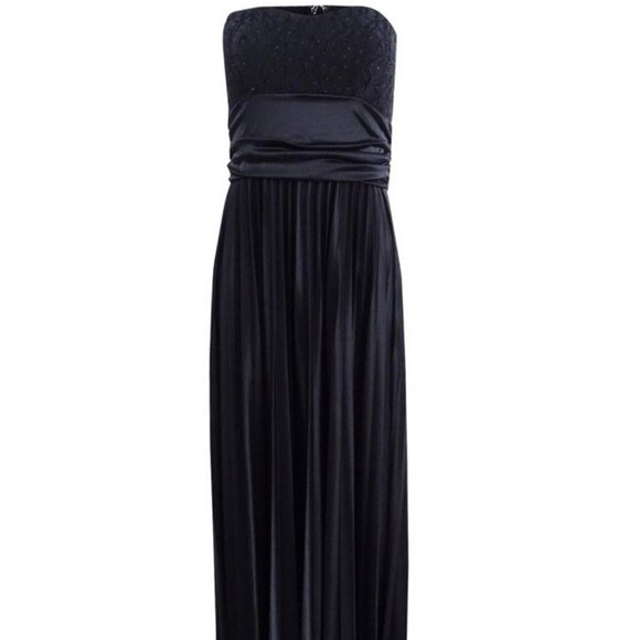 SPEECHLESS Women's Black Pleated Formal Strapless Gown - Size 5 - NWT $119 - Picture 1 of 7